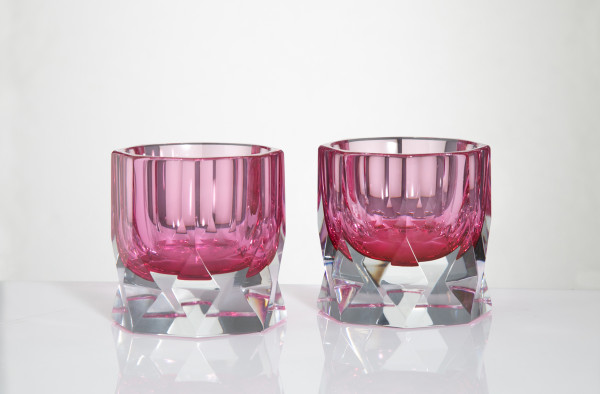 SKLENIČKY NA WHISKY  PINK  (set)